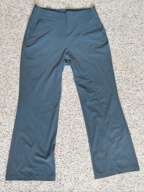 Athleta Cosmic Kick Flare Pants Size 8 Dusty Teal Green Gorpcore